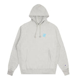 3D B Logo Hoody, Heather Grey