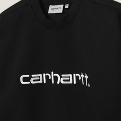 Carhartt Sweatshirt, Black / White