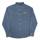 Communal Rings Denim Shirt, Washed Indigo
