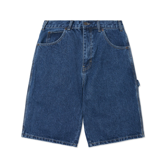 Relaxed Fit Carpenter Short, Stone Washed Indigo