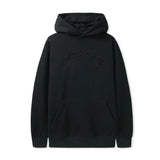 Embroidered Logo Pullover Hoodie, Black