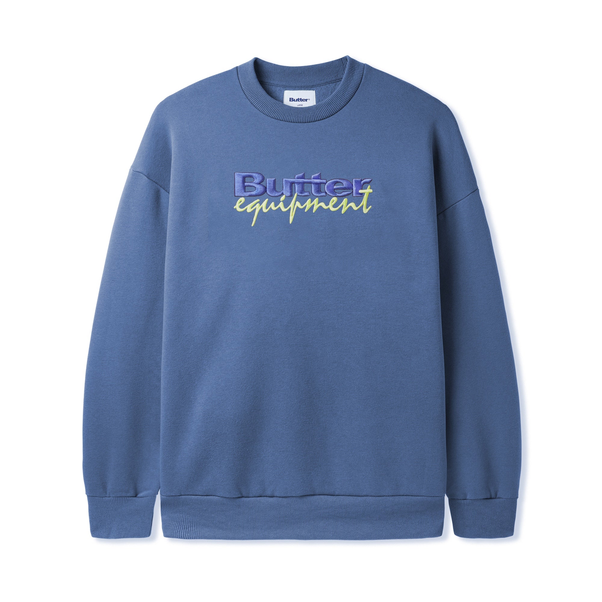 Equipment Embroidered Crewneck, Harbour Blue