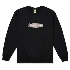 Embroidered Logo Crew, Black