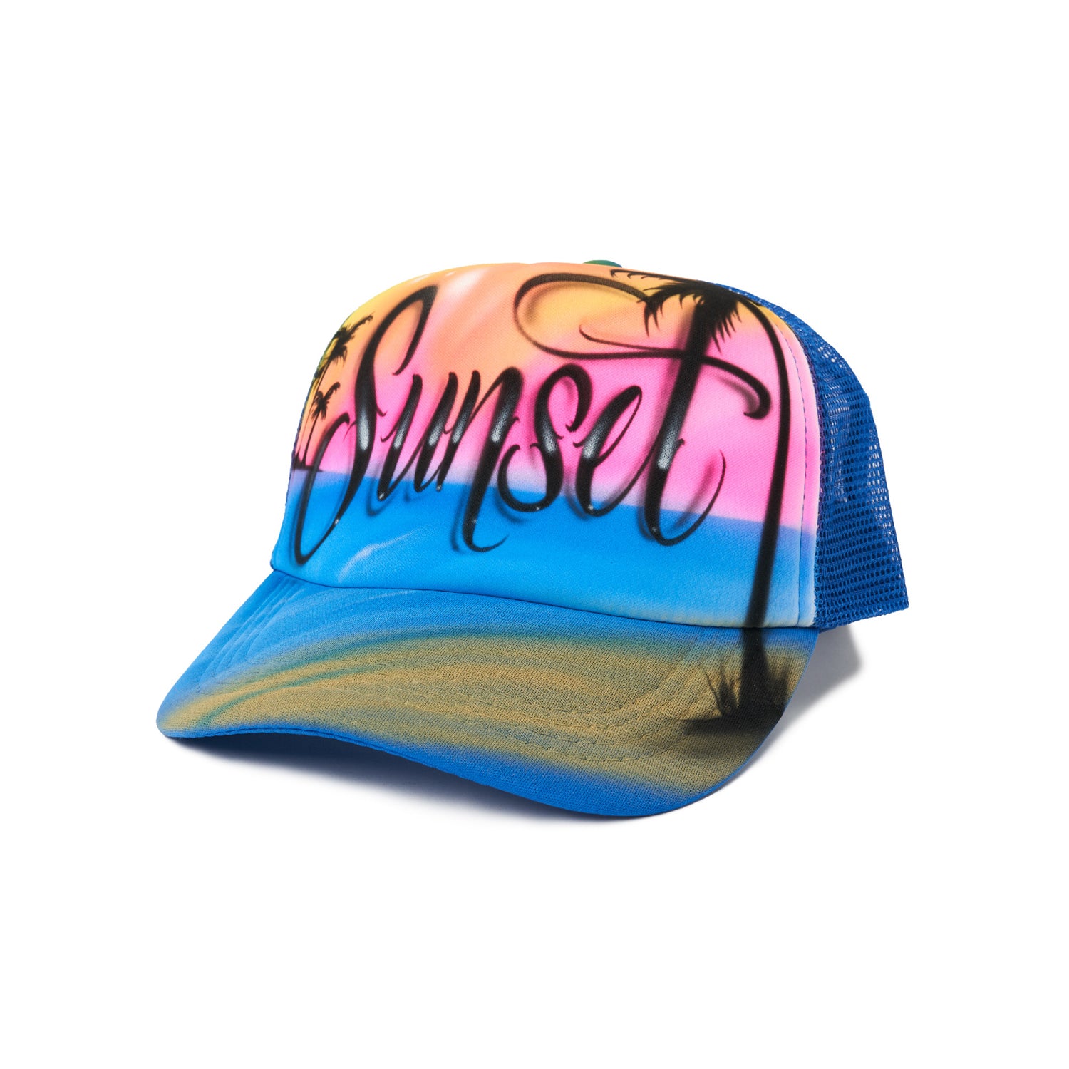 Airbrush Trucker Hat 05, Blue