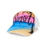 Airbrush Trucker Hat 04, White