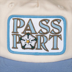 Rosa 5 Panel Cap, Off White / Powder Blue
