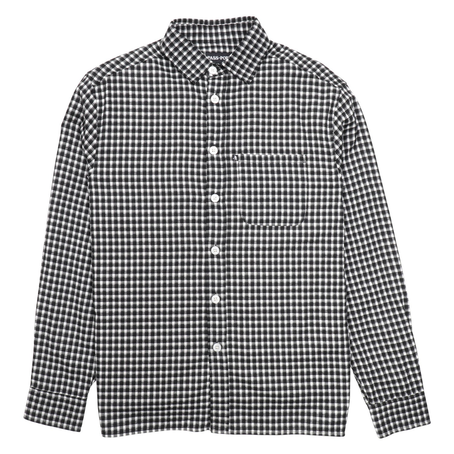 Workers Check LS Shirt, Black