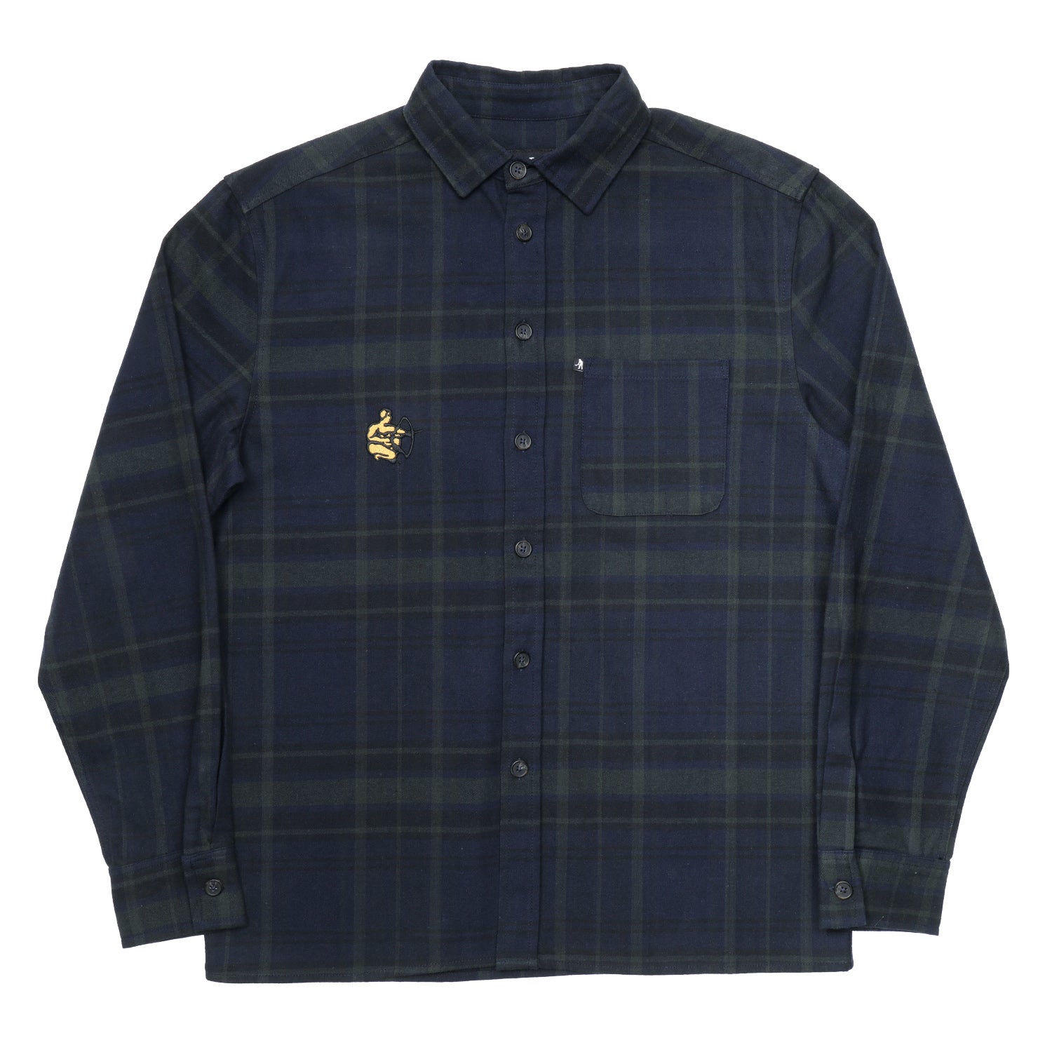 Potters Mark Workers Flannel Shirt, Navy