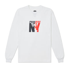 Liberty Palm NY Logo LS Tee, White