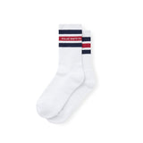 Fat Stripe Socks, White / Navy / Red