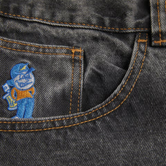 93! Denim Pants, Washed Black