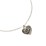 Love You To Death Necklace, Silver