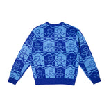 Pot Plant Jacquard Knit Sweater, Blue / Navy