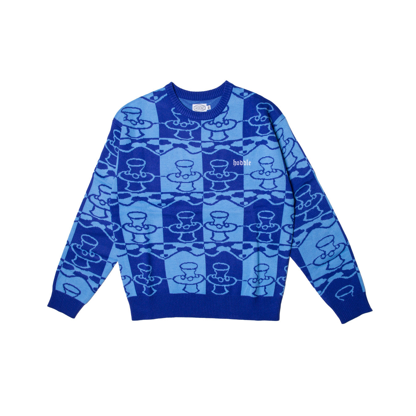 Pot Plant Jacquard Knit Sweater, Blue / Navy