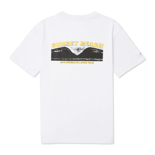 Sunset Beach Tee, White
