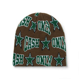 Stars Skull Beanie, Brown