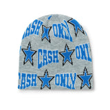 Stars Skull Beanie, Grey