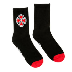 OG CROSS YOUTH CREW SOCKS 4 PACK, Black / White