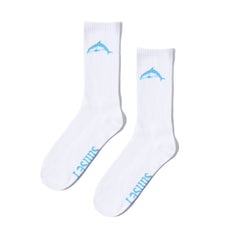 Sunset Dolphin Socks, White